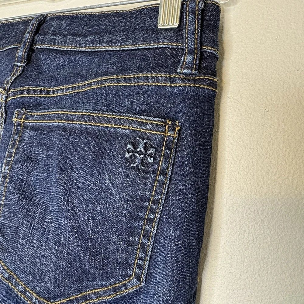 Tory Burch Women's Size 25 Super Skinny Low Rise‎ Dark Wash Jeans Designer